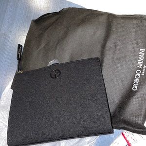 Giorgio Armani black clutch purse bag
